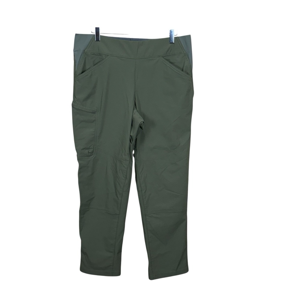 Duluth Pants Women 16 Olive Flexpedition Pull-On Slim Leg Hiking Cargo Nylon